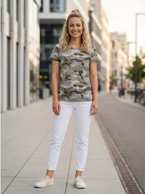 Dámske tričko s krátkym rukávom SAM 73 NORA WT 849 SVETLO šedá
