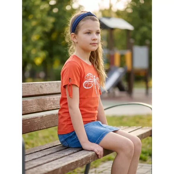  Dievčenské tričko s krátkym rukávom SAM 73 RAELYN GT 567 oranžová 