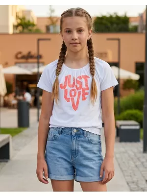 Dievčenské tričko s krátkym rukávom SAM 73 JAYLENE GT 565 biela