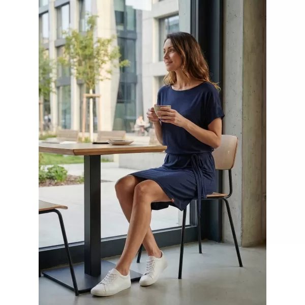  Dámske šaty SAM 73 ALINA WZ 807 TMAVO modrá 
