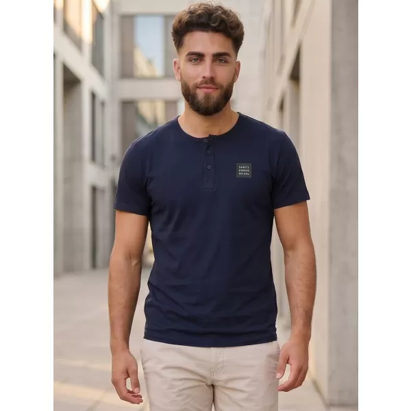  Pánske tričko s krátkym rukávom SAM 73 GIDEON MT 804 TMAVO modrá 
