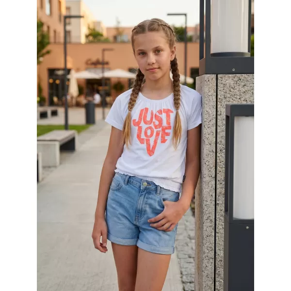 Dievčenské tričko s krátkym rukávom SAM 73 JAYLENE GT 565 biela 
