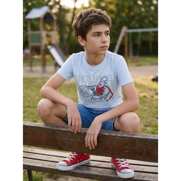  Chlapčenské tričko s krátkym rukávom SAM 73 PETER BT 562 biela 