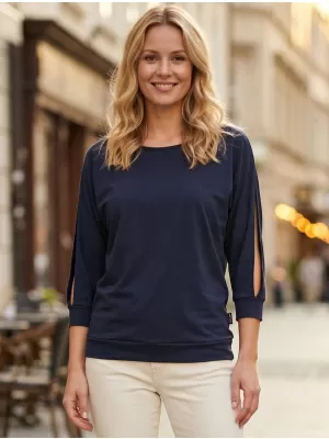 Dámske tričko s 3/4 rukávom SAM 73 VIVIAN WT 863 TMAVO modrá
