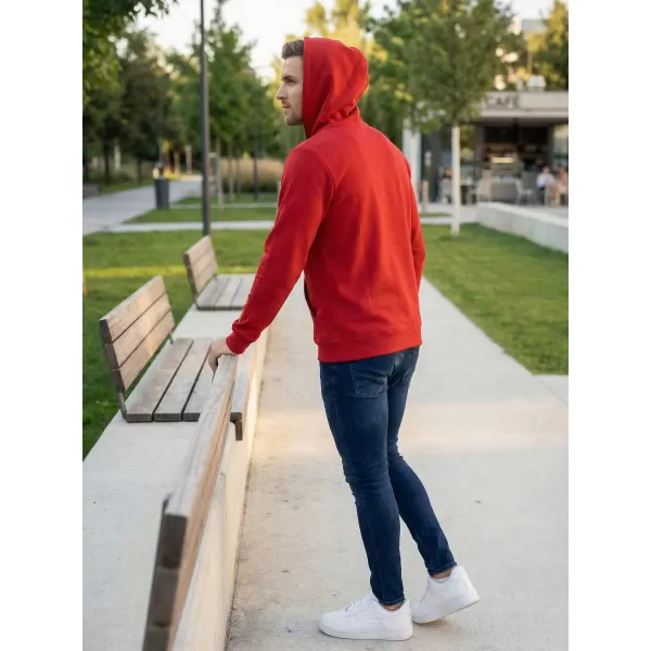 Pánska mikina ALTISPORT ALM017AL304 ČERVENÁ 