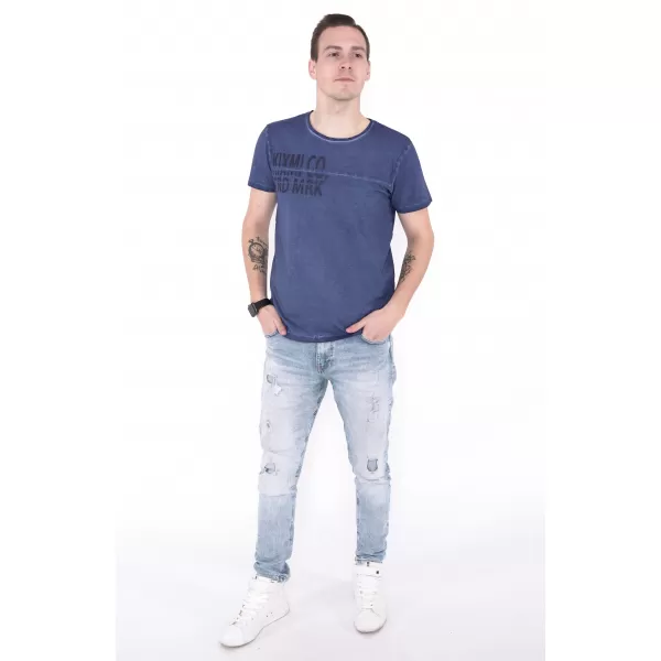  Pánske tričko KIXMI NIREL TMAVO MODRÁ 