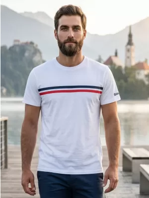 Pánske tričko s krátkym rukávom SAM 73 LARRY MT 803 biela