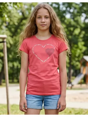 Dievčenské tričko s krátkym rukávom SAM 73 ALAINA GT 564 JASNE ružová