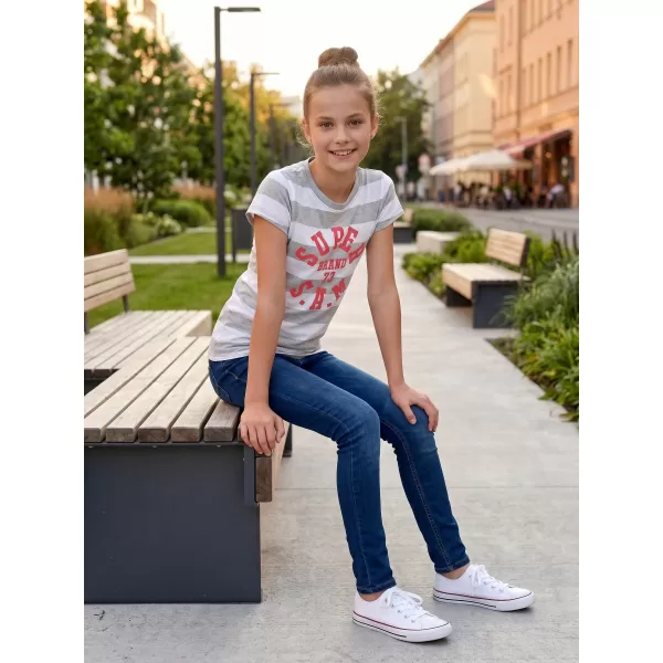  Dievčenské tričko s krátkym rukávom SAM 73 SIOBHAN GT 561 SVETLO šedá 