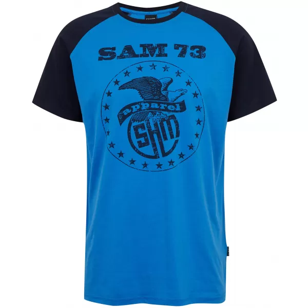  Pánske tričko s krátkym rukávom SAM 73 JORDAN MT 805 JASNE MODRÁ 