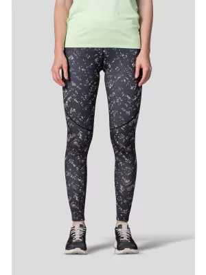 Dámske legíny HANNAH MONETY ANTHRACITE/GREEN
