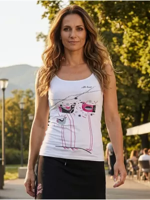Dámske tielko ALTISPORT CARRYOVER ALW043K397 BIELA