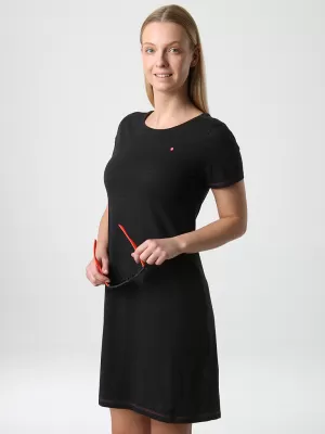 Dámske šaty LOAP BULMA ČIERNA/RUŽOVÁ