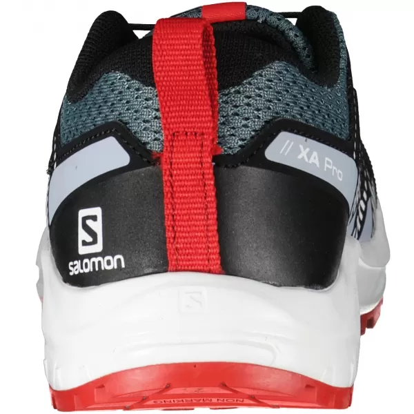  Detská obuv SALOMON XA PRO V8 J L41613700 ŠEDÁ/MODRÁ/ČERVENÁ 