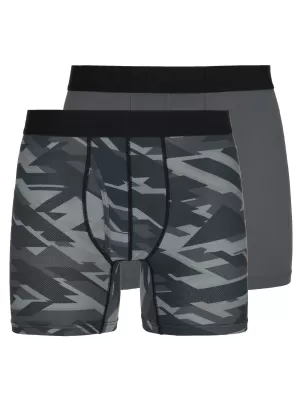Pánske boxerky 2pack KILPI 2P NETT-M RM0214KI TMAVO ŠEDÁ / KHAKI