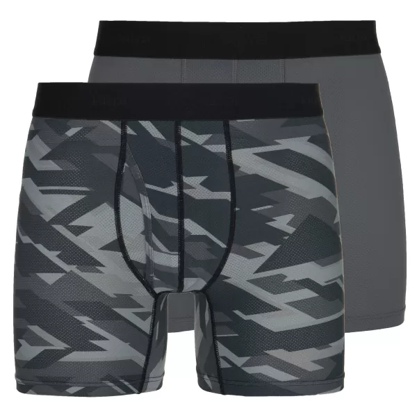  Pánske boxerky 2pack KILPI 2P NETT-M RM0214KI TMAVO ŠEDÁ / KHAKI 