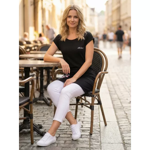  Dámske dlhé tričko ALTISPORT CARRYOVER ALW137K388 ČIERNA/RUŽOVÁ 