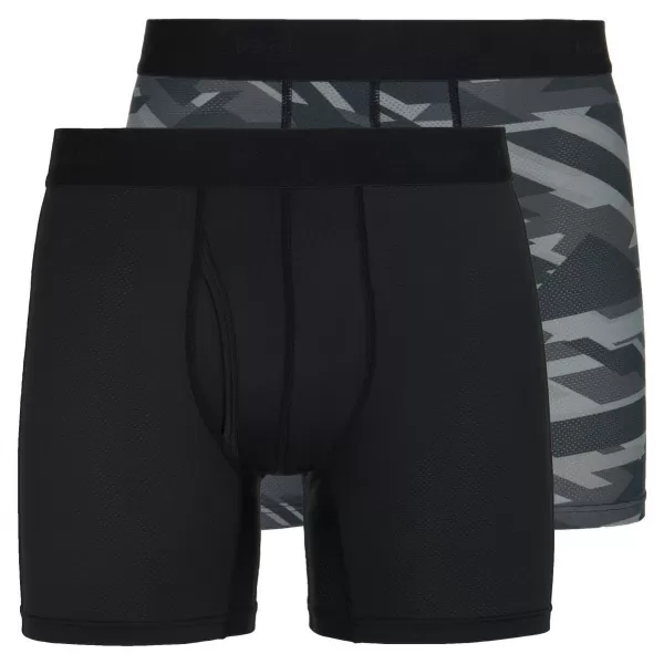  Pánske boxerky 2pack KILPI 2P NETT-M RM0214KI ČIERNA / ŠEDÁ 