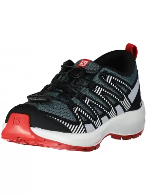 Detská obuv SALOMON XA PRO V8 J L41613700 ŠEDÁ/MODRÁ/ČERVENÁ
