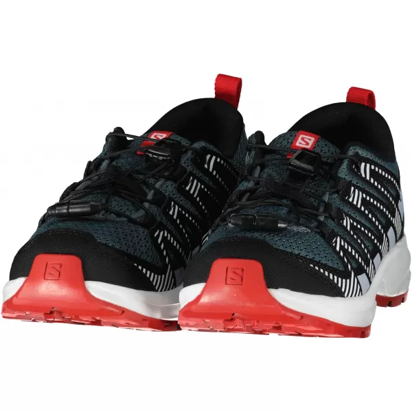  Detská obuv SALOMON XA PRO V8 J L41613700 ŠEDÁ/MODRÁ/ČERVENÁ 