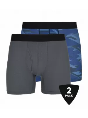 Pánske boxerky 2pack KILPI 2P NETT-M RM0214KI TMAVO šedá