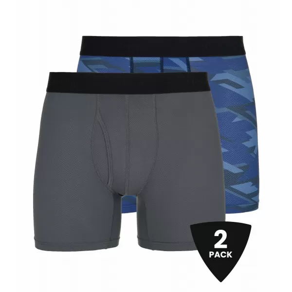  Pánske boxerky 2pack KILPI 2P NETT-M RM0214KI TMAVO šedá 