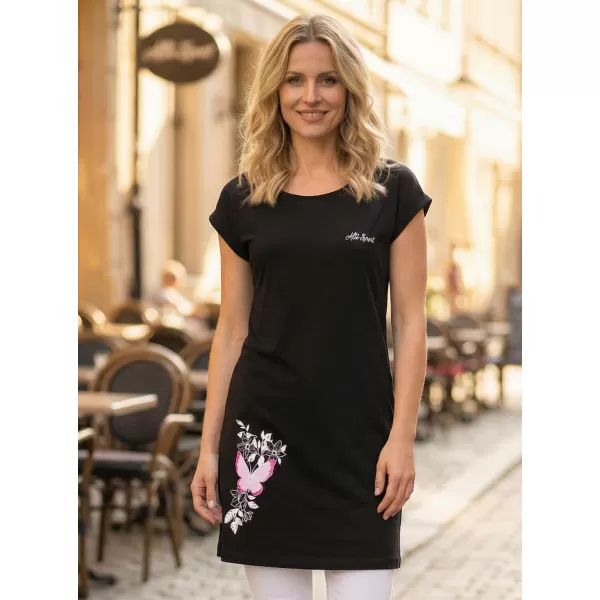  Dámske dlhé tričko ALTISPORT CARRYOVER ALW137K388 ČIERNA/RUŽOVÁ 