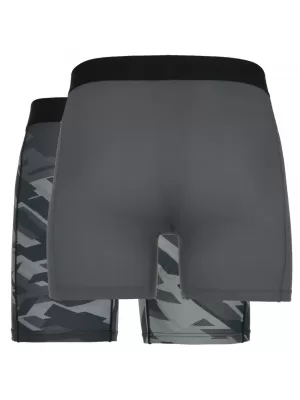Pánske boxerky 2pack KILPI 2P NETT-M RM0214KI TMAVO ŠEDÁ / KHAKI