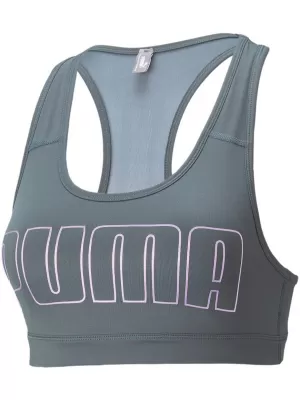 Dámska podprsenka PUMA MID IMPACT 4KEEPS GRAPHIC BRA PM 520306-42 GRAY