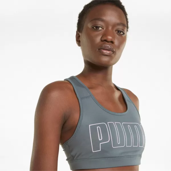  Dámska podprsenka PUMA MID IMPACT 4KEEPS GRAPHIC BRA PM 520306-42 GRAY 