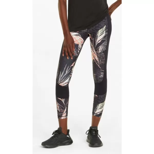  Dámske legíny PUMA TRAIN AOP EVERSCULPT HIGH WAIST 7/8 TIGHT 521606-51 BLACK 