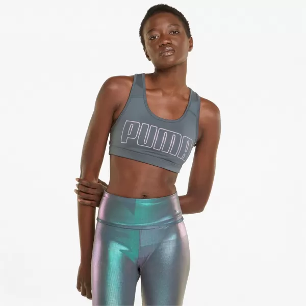  Dámska podprsenka PUMA MID IMPACT 4KEEPS GRAPHIC BRA PM 520306-42 GRAY 