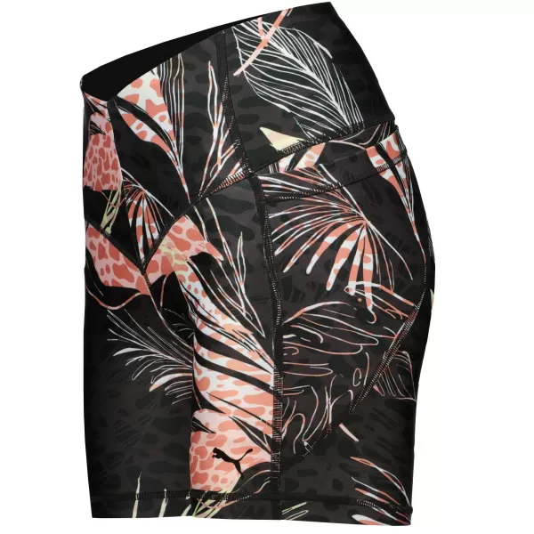  Dámske šortky PUMA TRAIN TREND AOP EVERSCULPT HIGH WAIST 5 TIGHT SHORT 521610-01 ČIERNA 
