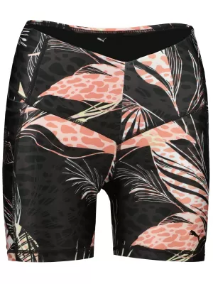 Dámske šortky PUMA TRAIN TREND AOP EVERSCULPT HIGH WAIST 5 TIGHT SHORT 521610-01 ČIERNA