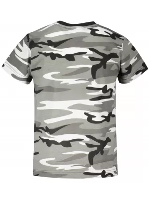 Detské tričko ALTISPORT ALK002C149 CAMO GREY/MODRÁ