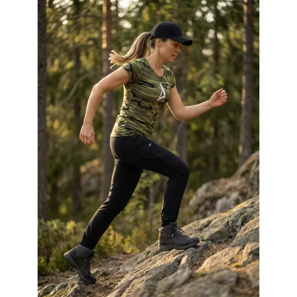  Dámske tričko ALTISPORT ALW002C122 CAMO GREEN/BIELA 