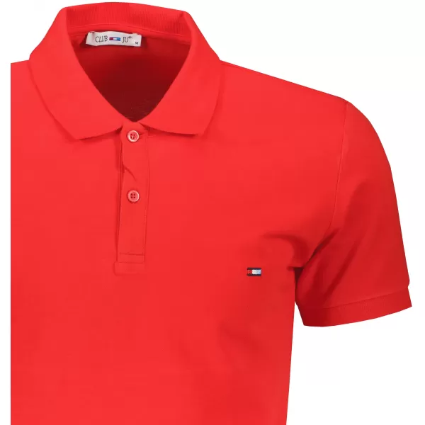  Pánske tričko s golierom DSTREET PX0331 ČERVENÁ 