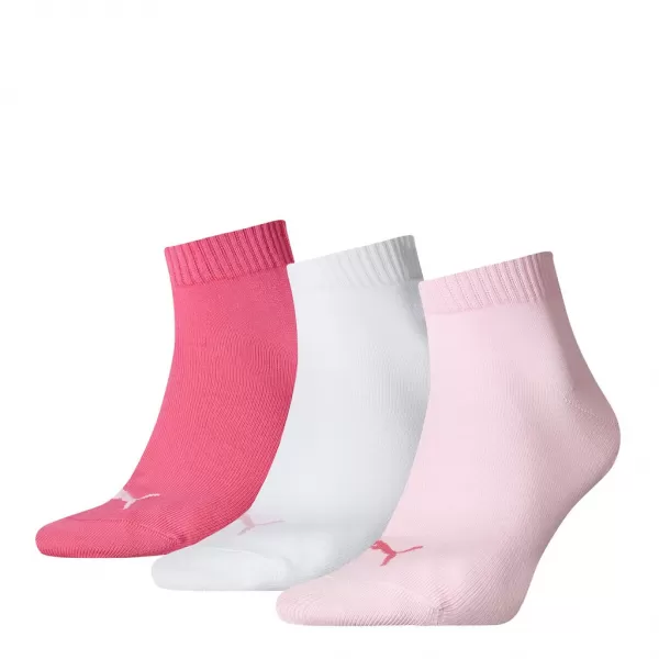 Ponožky PUMA QUARTER PLAIN 3P RUŽOVÁ/BIELA 