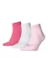 Ponožky PUMA QUARTER PLAIN 3P RUŽOVÁ/BIELA