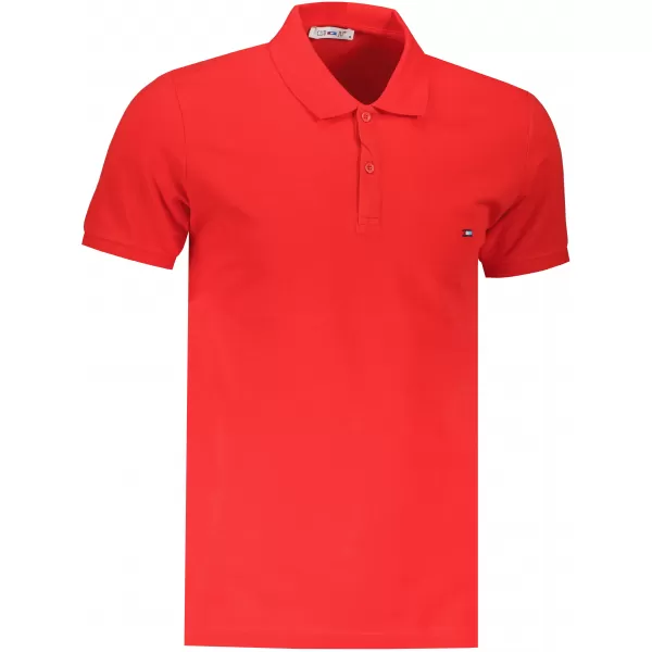  Pánske tričko s golierom DSTREET PX0331 ČERVENÁ 