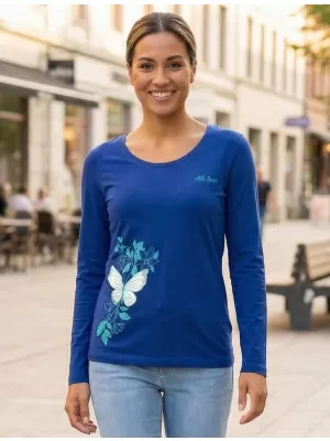 Dámske tričko s dlhým rukávom ALTISPORT CARRYOVER ALW137169 KRÁĽOVSKÁ MODRÁ