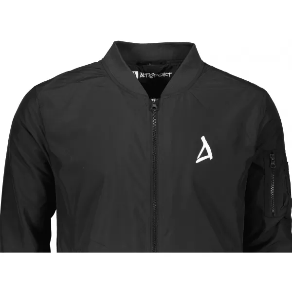  Pánska bomber bunda ALTISPORT BYB/ALM002BY045 ČIERNOBIELY 