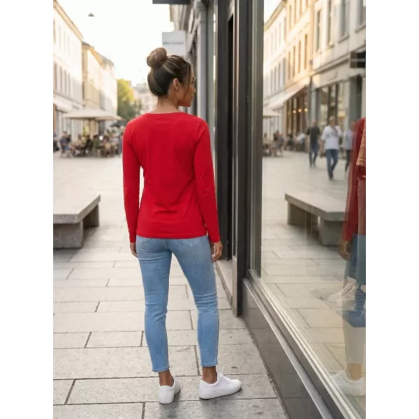  Dámske tričko s dlhým rukávom ALTISPORT CARRYOVER ALW137169 ČERVENÁ 