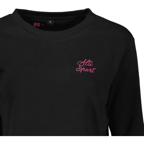  Dámska crop top mikina ALTISPORT BYB/ALW056BY131 ČERNORUŽOVÁ 