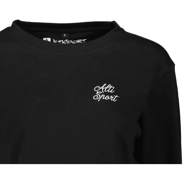  Dámska crop top mikina ALTISPORT BYB/ALW056BY131 ČIERNOBIELA 