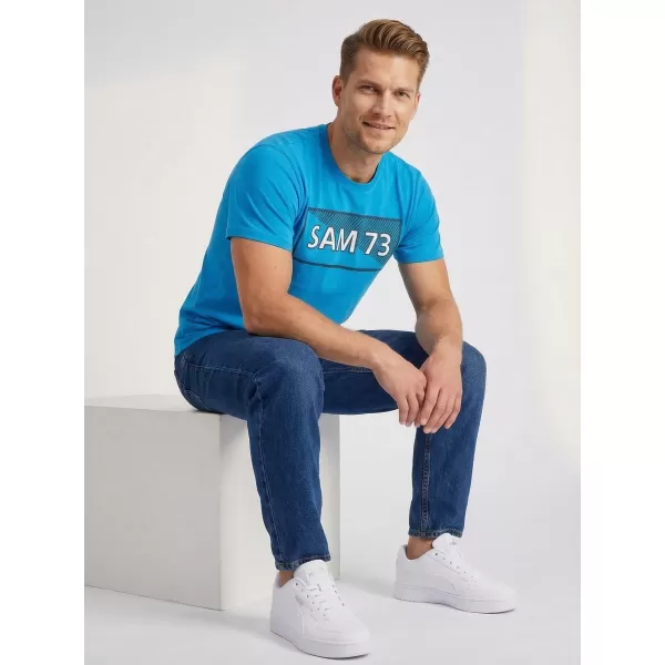  Pánske tričko SAM 73 FENRI MT 814 JASNE modrá 