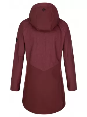 Dámsky softshellový kabát KILPI LASIKA-W SL0127KI TMAVO červená