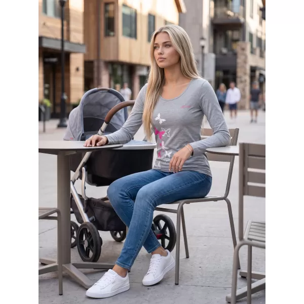  Dámske tričko s dlhým rukávom ALTISPORT CARRYOVER ALW134169 TMAVOSIVÝ MELÍR 
