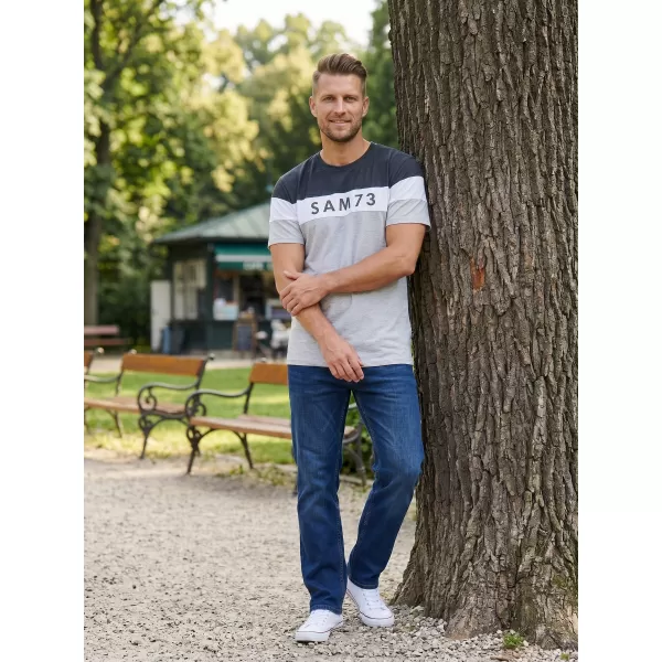  Pánske tričko SAM 73 KAVIX MT 815 ŠEDÁ SVETLÁ 