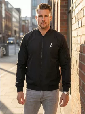 Pánska bomber bunda ALTISPORT BYB/ALM002BY045 ČIERNOBIELY